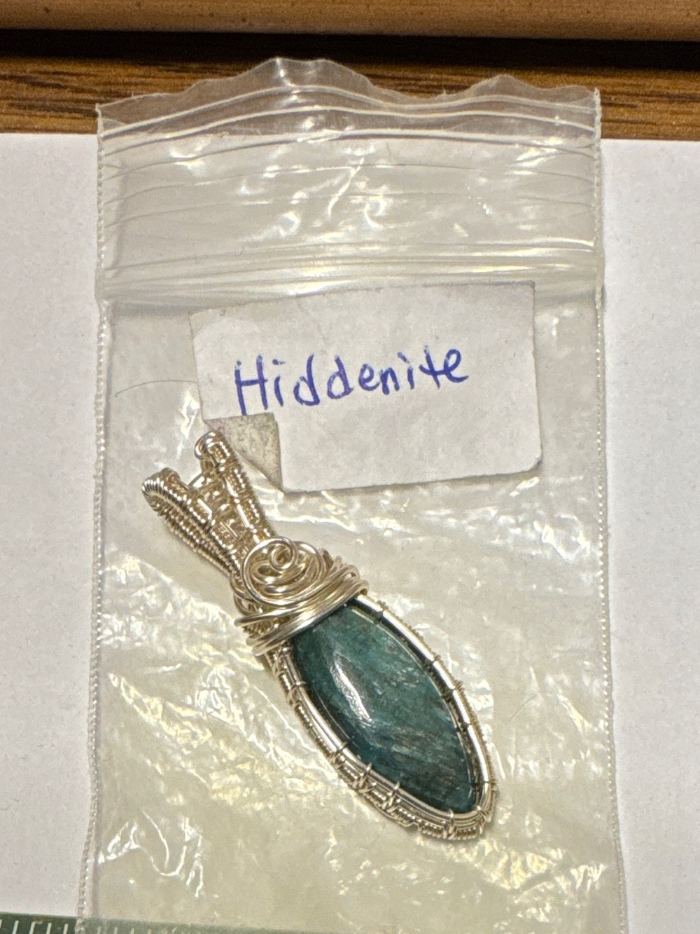 Stunning Hiddenite Pendant in Jewelers Grade Sterling Silver Wire Wrap
